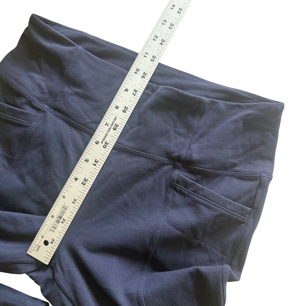 Athleta Womens Navy Blue High-Waisted Leggings With Back Pockets Size M - Picture 7 of 8